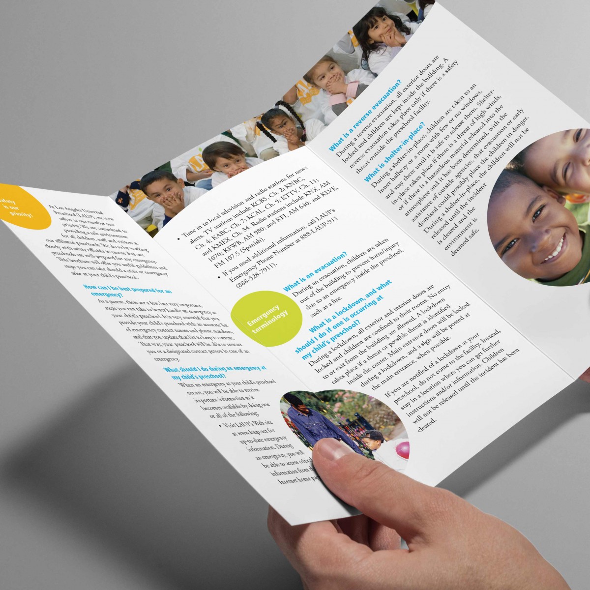 LAUP parent's trifold brochure interior