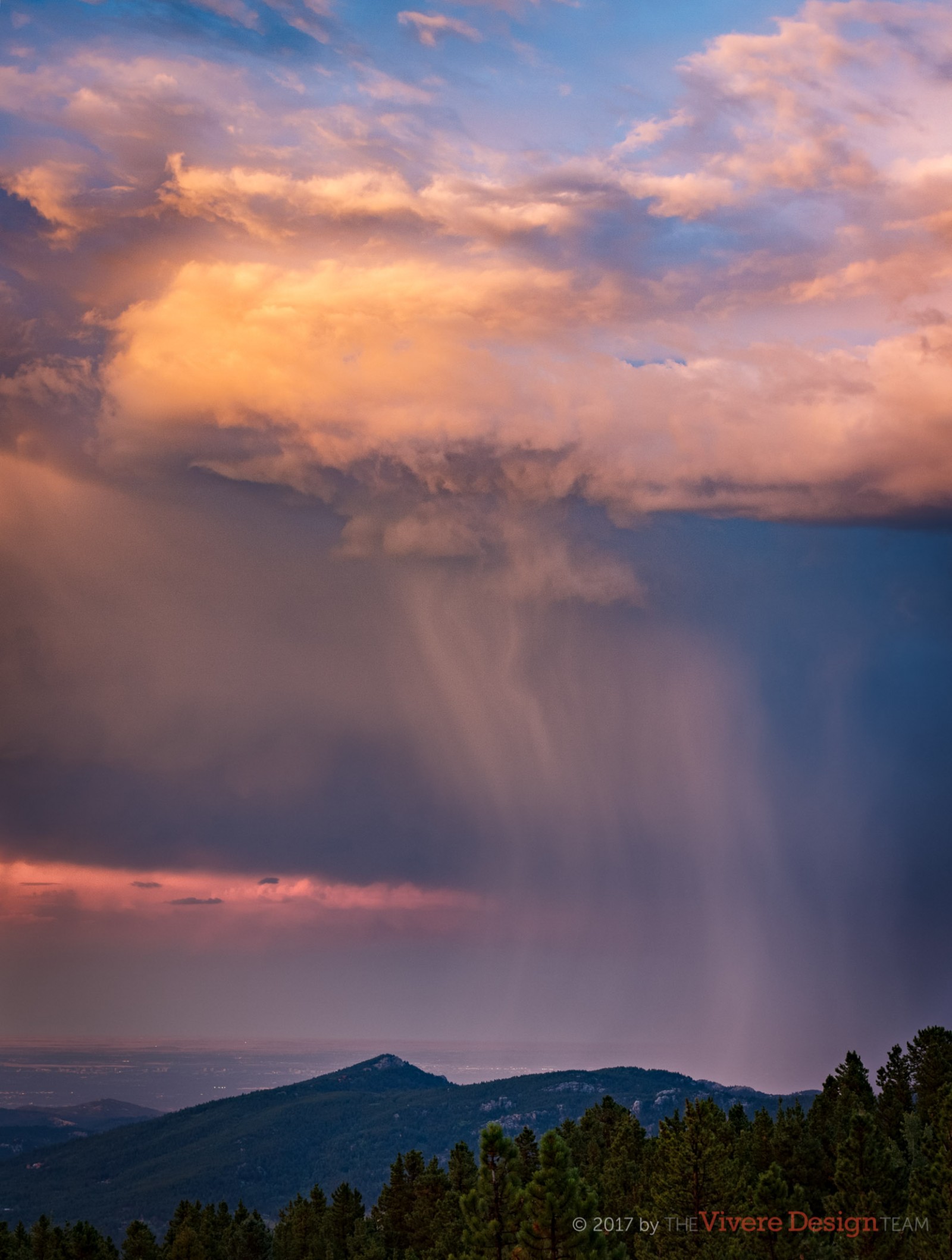 The Vivere Design Team Office Window View -- Summer Storm