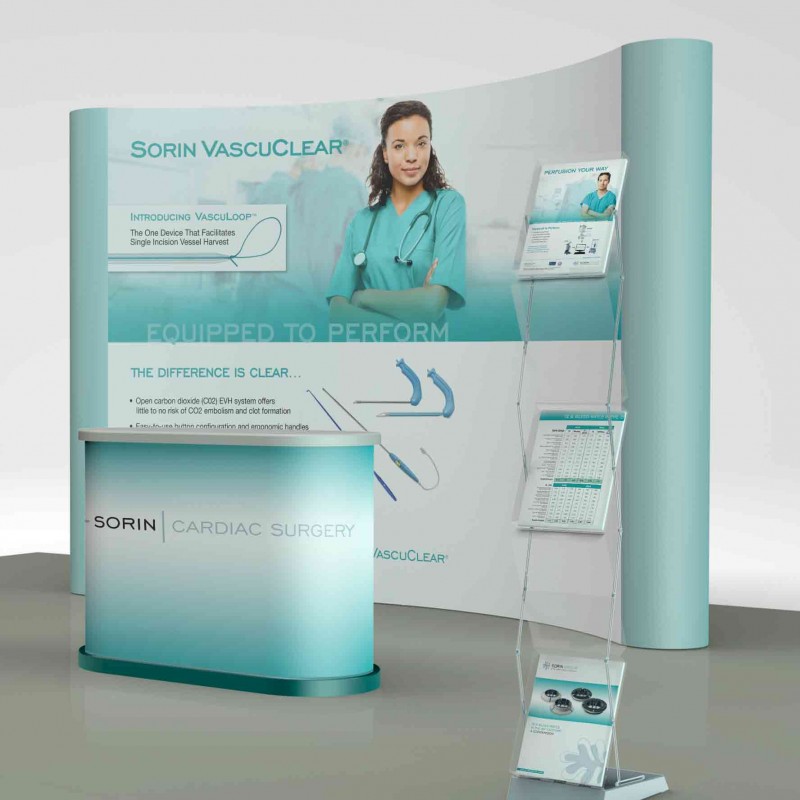 Sorin trade show exhibit designed in partnership with ide8 Marketing.