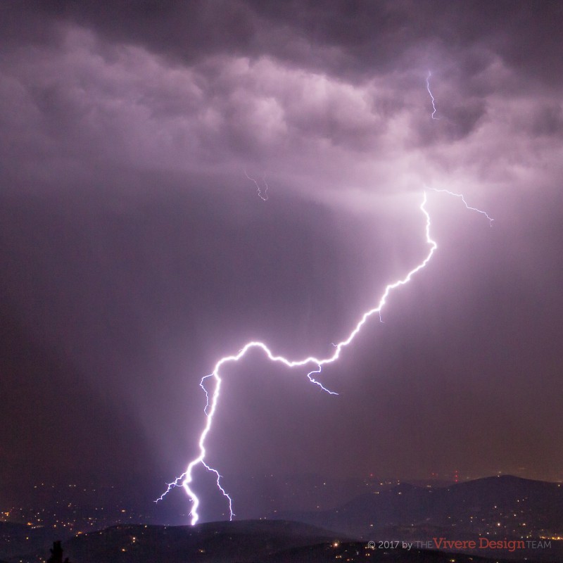 The Vivere Design Team Office Window View -- Lightning